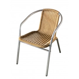 Кресло из искусственного ротанга, беж.